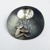 Gathering rain, collecting tears brooch/pendant £225