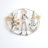 Summer flowers brooch (dungerees and fork) £225