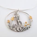 Spring pendant- daffodils and primroses £230