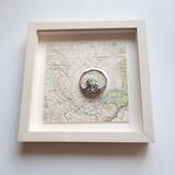 Mounted and framed map brooch £250