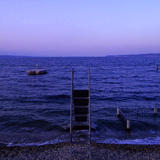 a chute of lake Leman