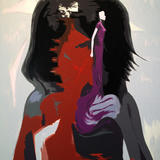 The clock behind the windows