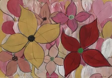 Abstract Flowers with Frame 