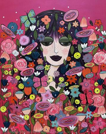 SOLD Flower Girl in Pink