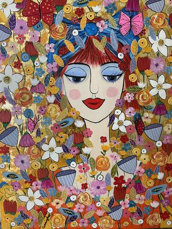 SOLD Summer Garden Girl