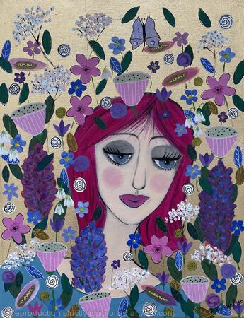 SOLD Flower Girl in Gold