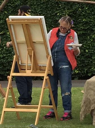 Me at work at Powderham Castle