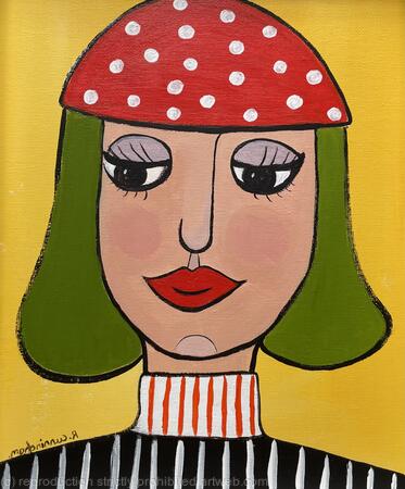 SOLD Girl with red hat