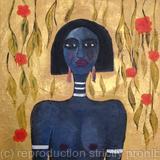 Native Woman in Blue 