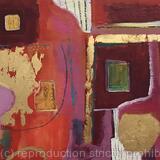 SOLD Abstract in Reds