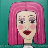 SOLD Girl with pink hair