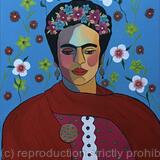 SOLD Frida Kahlo with Shawl