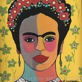 Frida with Red Flowers