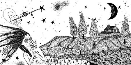 Girl smelling a flower. (Casino #33)