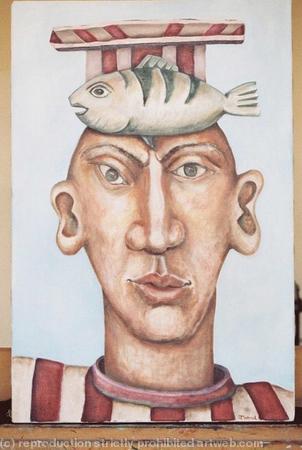 football supporter and fish