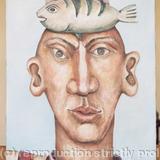 football supporter and fish