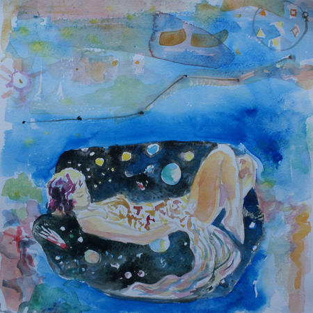 Girl With Data On Eternity Sofa