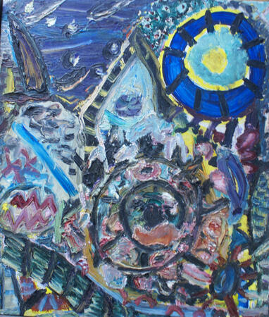 Lunar Eclipse, April Blossom And The Plough 