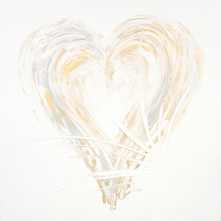 PURE HEART - WHITE, GOLD & SILVER