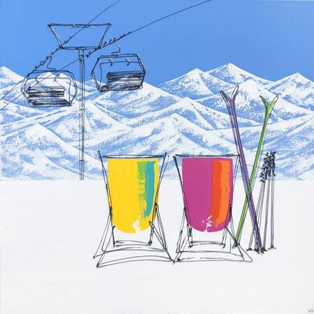 GONE SKIING (SQUARE)