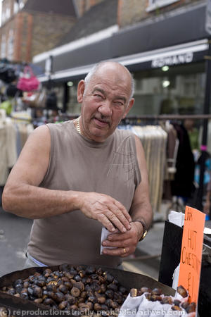 Frank, portrait of locals in Petticoat Lane, London Underground