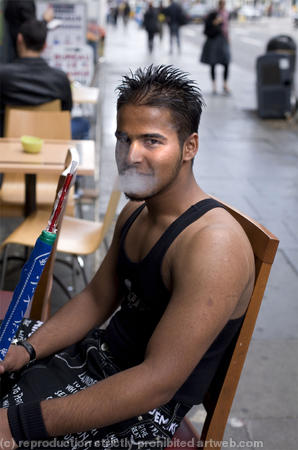 Arab boy, portrait of locals on Edgware Road, London Underground
