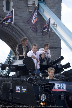 Top Gear team cross Tower Bridge in a tank, BBC