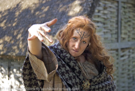 Character of Boudicca, photographed for the TV series 'Horrible Histories'