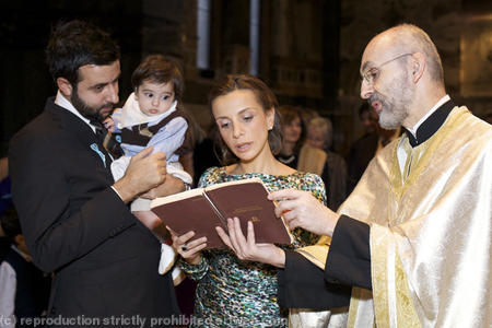 The Christening of George Panayides at St Sophia's Greek Orthodox Cathedral, Bayswater