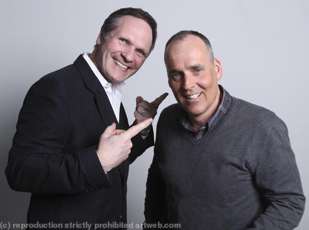 Nic Cooper (CEO Sledge) and John Worthington (O2 Head of Events). Photographed for Haymarket publications