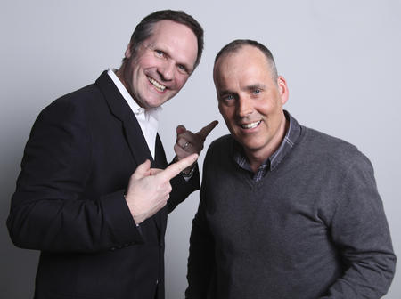  Left: Sledge CEO Nic Cooper, right: O2 Head of events, John Worthington. Photographed for Haymarket Publications.