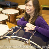 Ellara Wakely who works fr the BBC Proms Orchestra. Photographed for the BBC