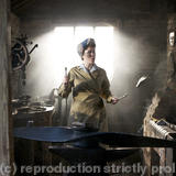 'Land girl for TV series 'Horrible Histories' photographed for Lion Television