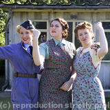 Land girls from theTV series 'Horrible Histories' photographed for Lion Television