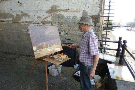 John Myers attacking a big one, Rotherhythe