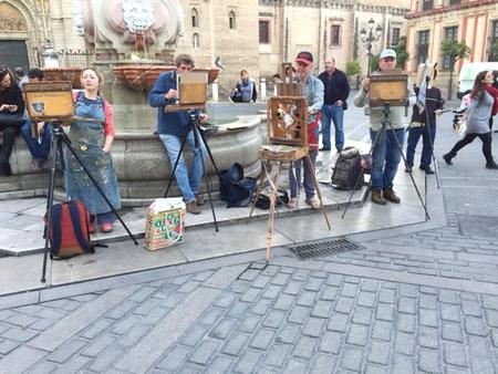 Hardee Jo Summers,David Bachmann, Peter Brown and me  in Seville