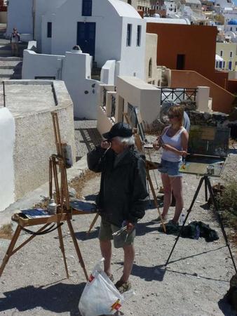 Ken Howard and Daisy Sims Hibditch Santorini