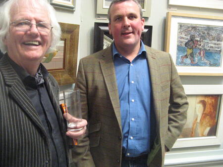 Me and Prof Ken Howard at RA Summer show Varnishing Day 2008