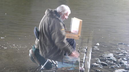 John Shave about to get wet!