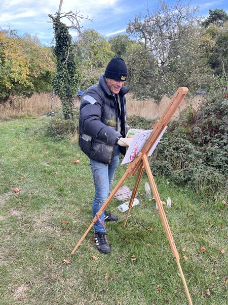 James Coleman painting at Aspalls Suffolk