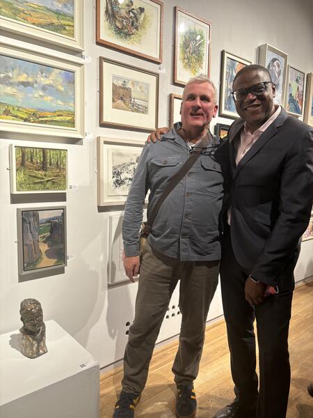 Me and my mate Adebanji Alade at Discerning eye PV
