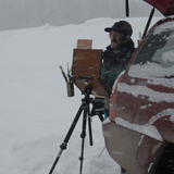 My good friend Skip Whitcomb, painting in Colorado..who said painting was for wimps!