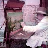 Sir Winston Churchill at his easel. Well I havent painted with him, but have painted in his footsteps and couldnt resist adding this photo!