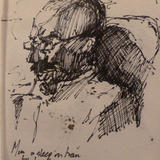  a sleep on the train..i thought he looked like Gandhi