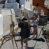 Ken Howard and Daisy Sims Hibditch Santorini