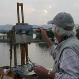 With Ken Howard RA in Udaipur