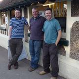 Myself, David Pilgrim and Roy Connely at Plein Air Brother hood show A K Wilson Gallery