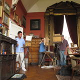 Me, Paul Rafferty and Roy Connelly in Julian Barrows Tite Street Studio, formerly John Singer Sargents
