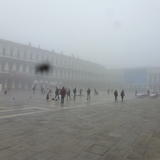 Painters in the fog, Venice