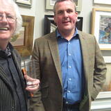 Me and Prof Ken Howard at RA Summer show Varnishing Day 2008